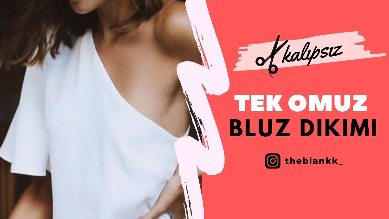 200 TL'LİK TEK OMUZ VOLAN KOLLU BLUZU 5 TL'YE DİKİN | ONE SHOULDER TOP SEWING