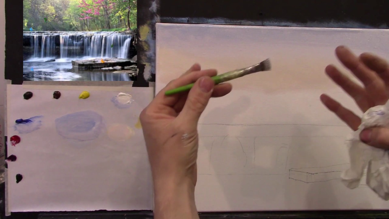 painting a waterfall #3