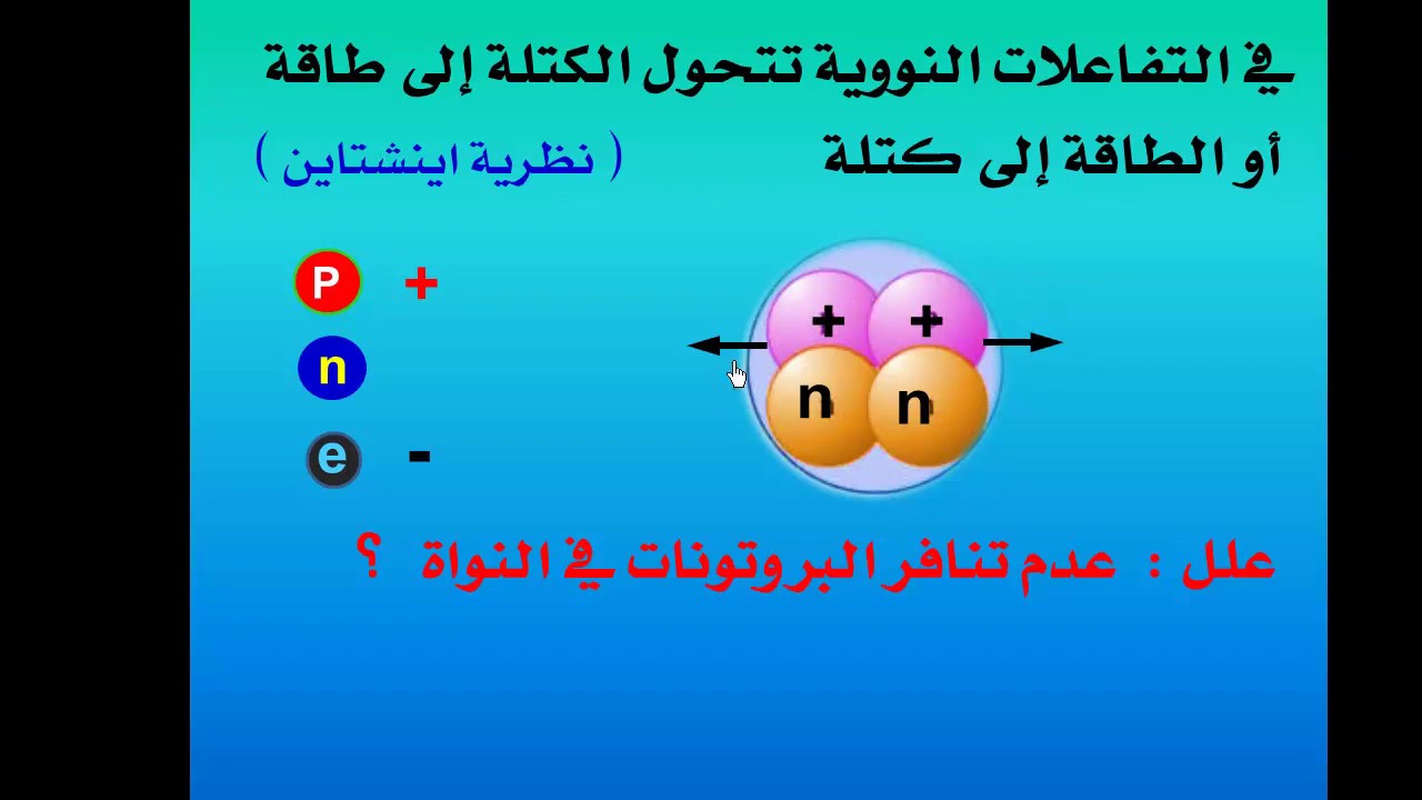 طاقة الترابط النووي والكتلة المفقودة - أ / طلال الشوافي