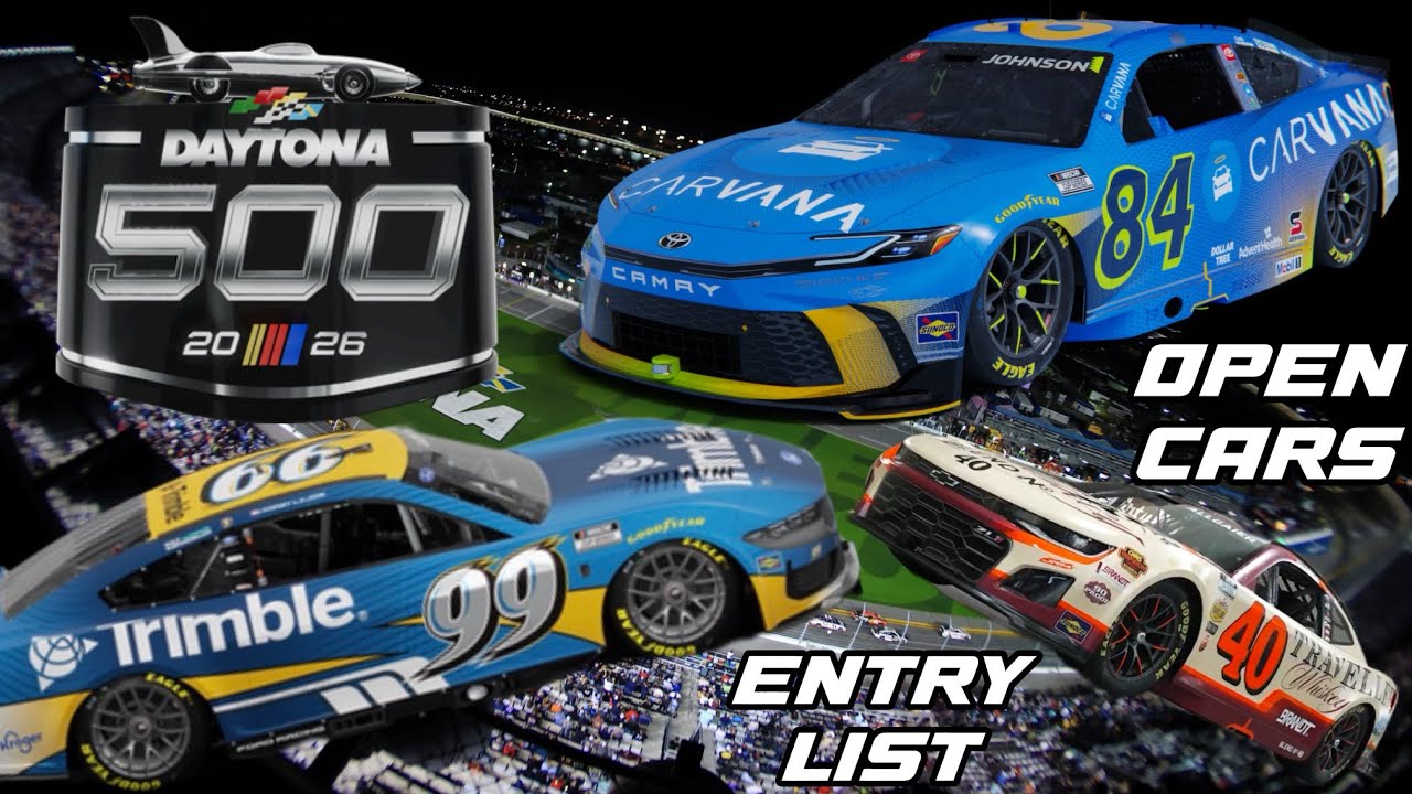 2026 NASCAR Daytona 500 Open Cars Entry List