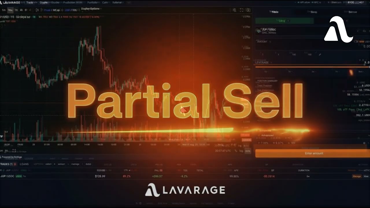 How to Partial Sell a Margin Position on Solana &mdash; Lavarage