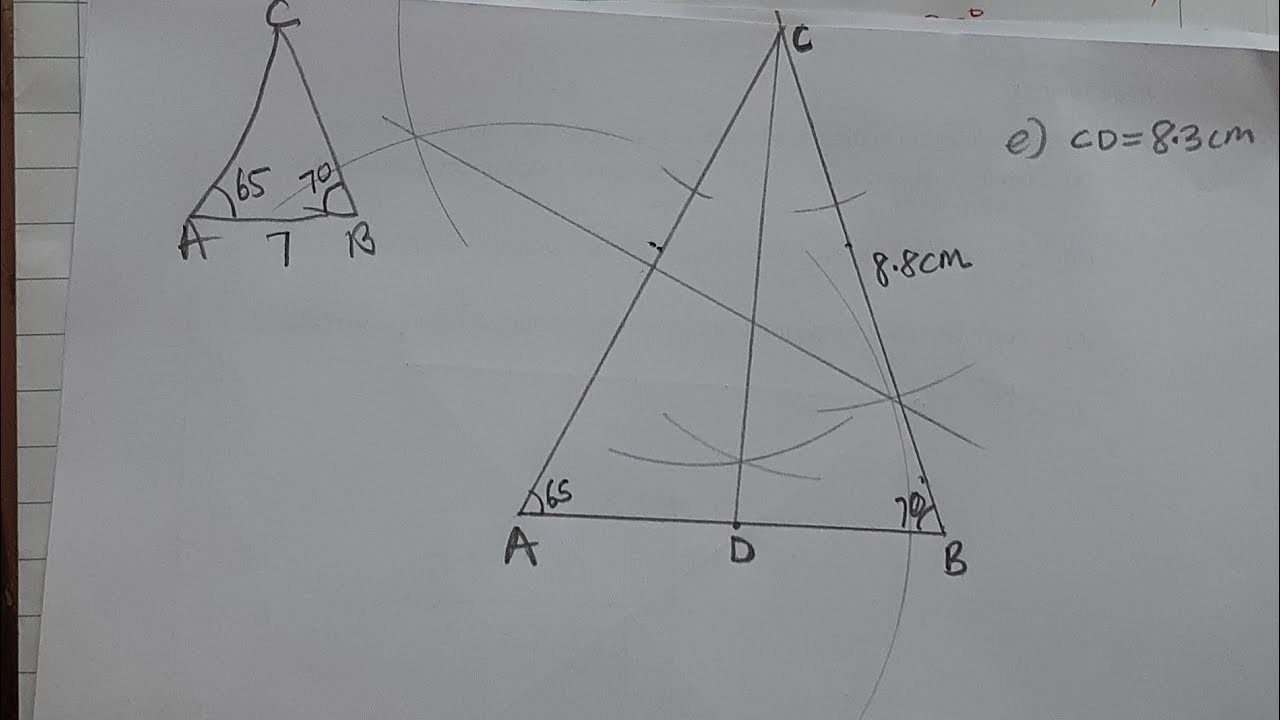Geometrical construction of triangles-grade 8 & 9