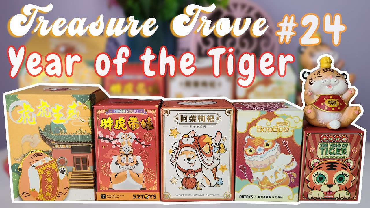 Treasure Trove #24 Year of the Tiger Blind Box Unboxing (Popmart, 52Toys & more) SECRET EDITION!