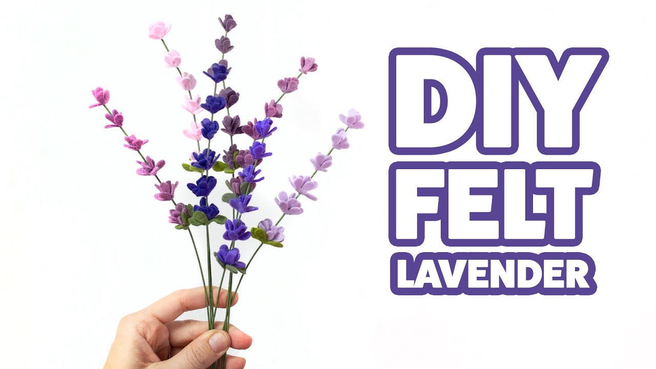 How to make Felt Lavender Flowers | DIY Felt Lavender Flowers
