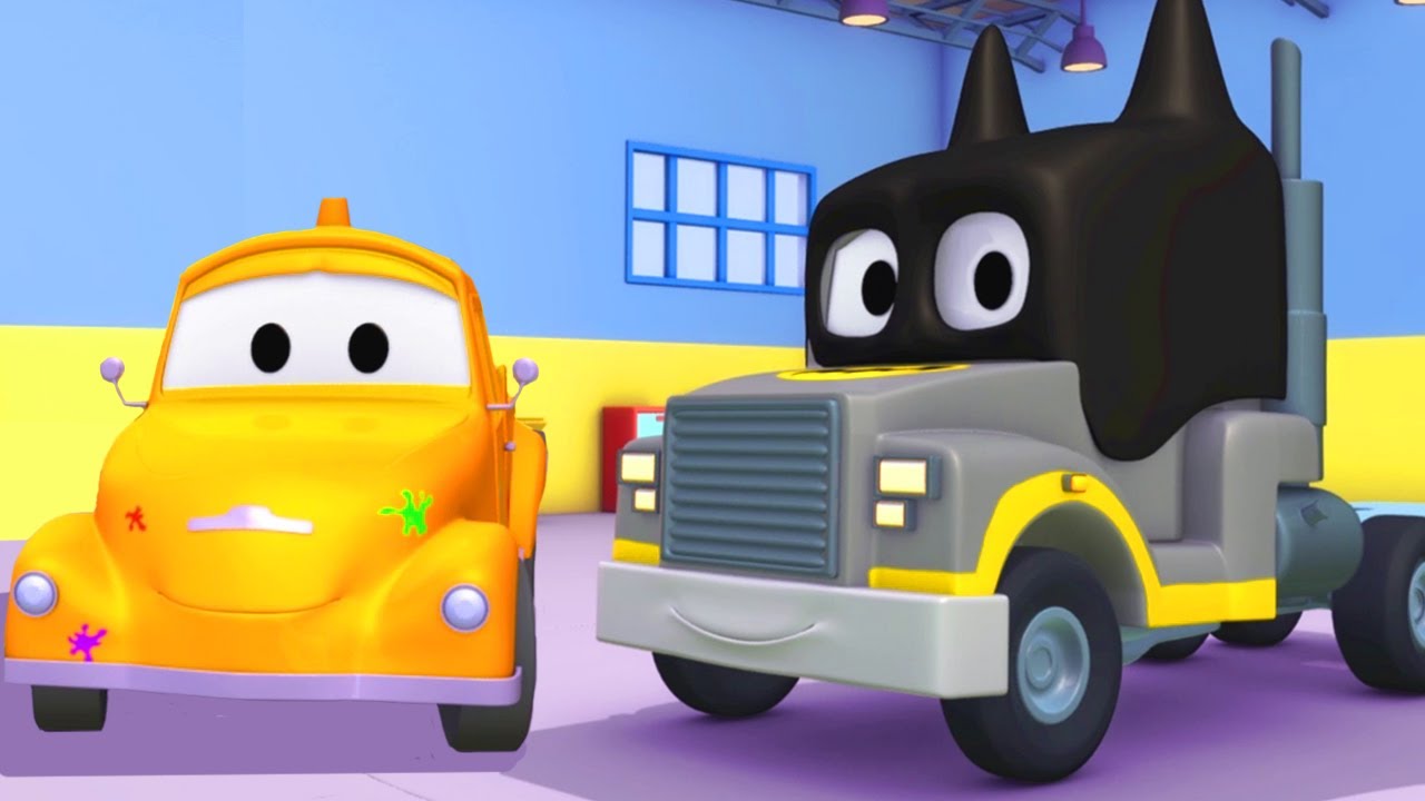 Superauto Carl on Batman - Tom-i v&auml;rvikoda Autolinnas 🎨 Traktori Multikas
