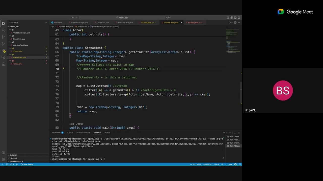 OPPE2 Revision -JAVA