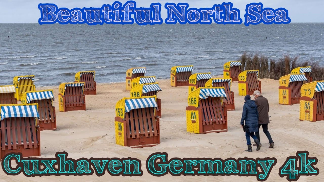 Cuxhaven in 4K, Germany// Beautiful Beach at North Sea