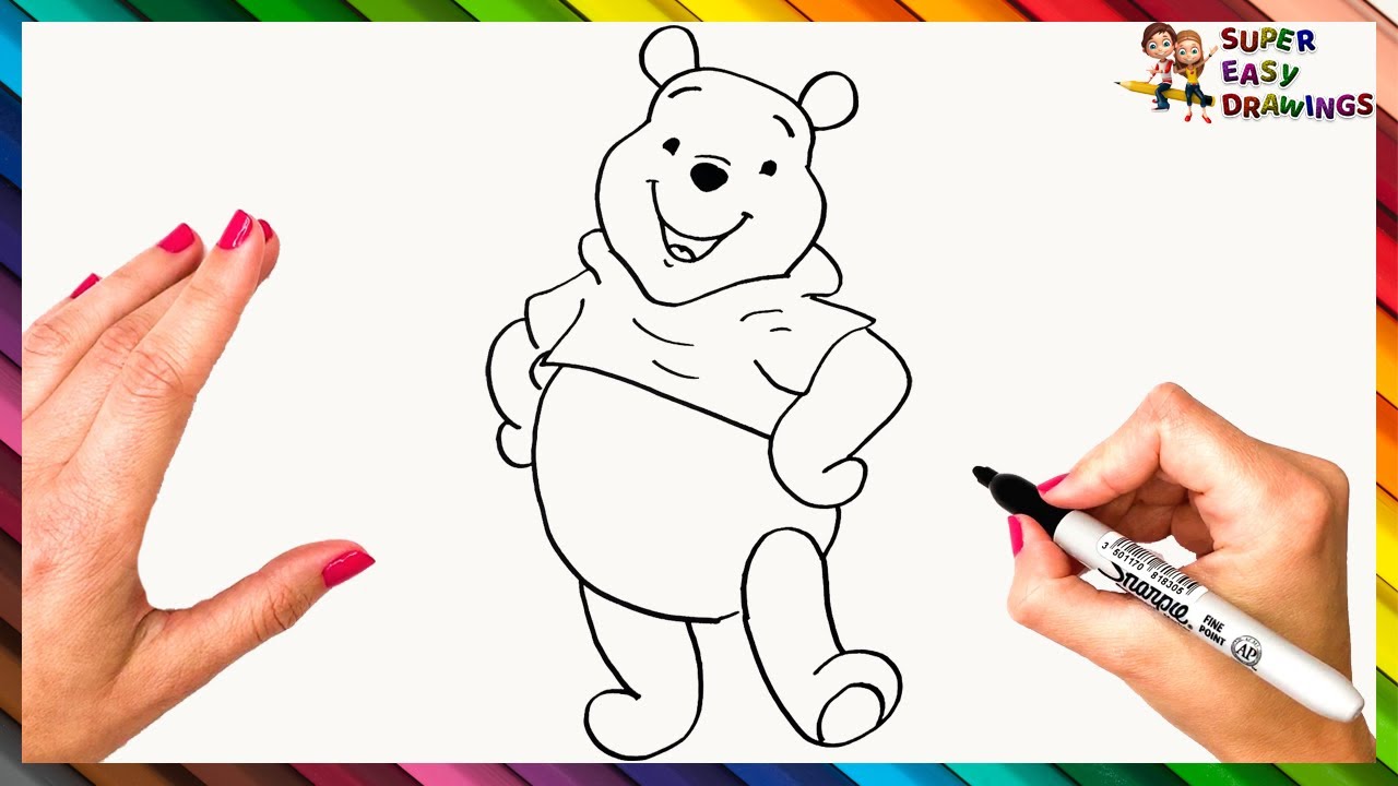 How To Draw Winnie The Pooh Step By Step 🐻 ❤️Winnie The Pooh Drawing Easy