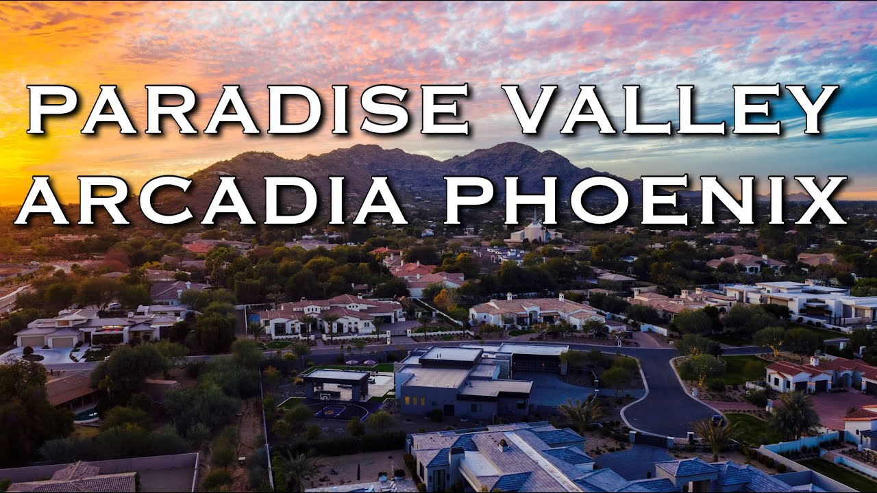 Arcadia Phoenix Paradise Valley Arizona Drone Tour (4K)