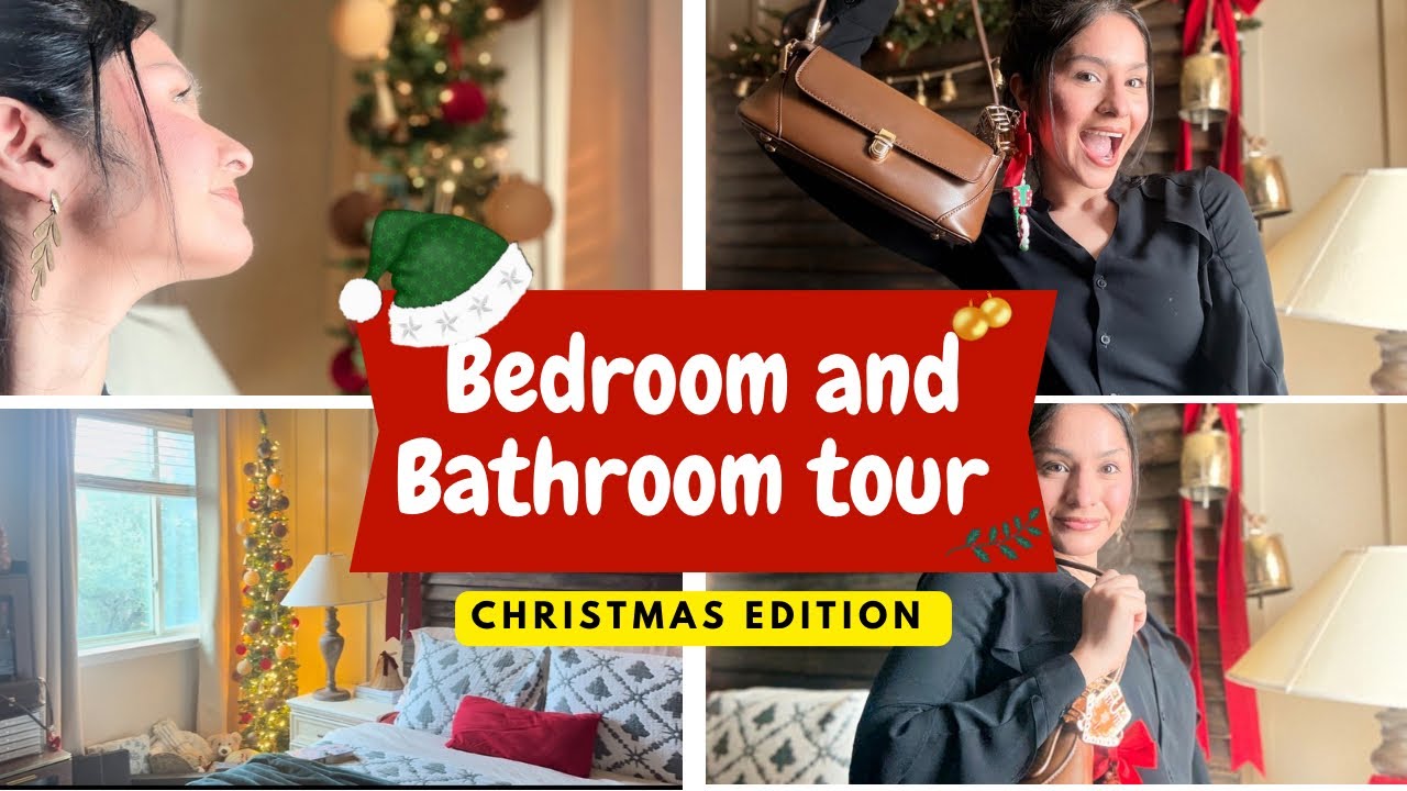 Christmas Tour 🎄❤️🎁 Bedroom & Bathroom 🚽 