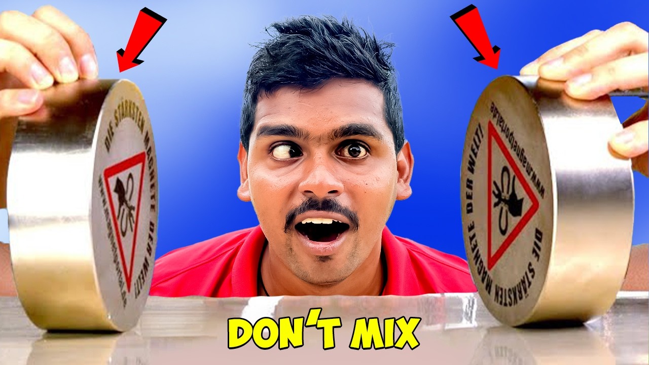 Don't Mix 2 Monster Magnets 😨😨 Monster Magnet + Ferrofluid = Shocking Results...🔥🔥Telugu Experiments