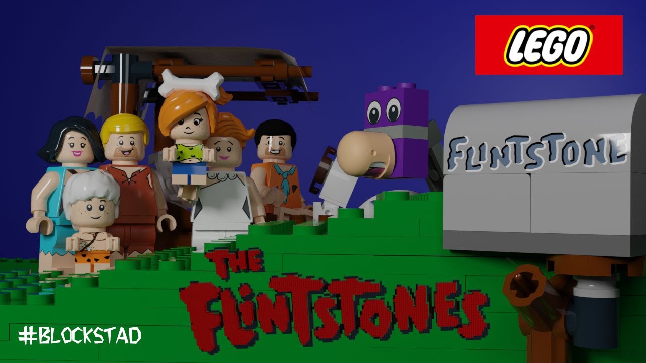 LEGO Flintstones opening scene stop-motion brickfilm (unofficial)