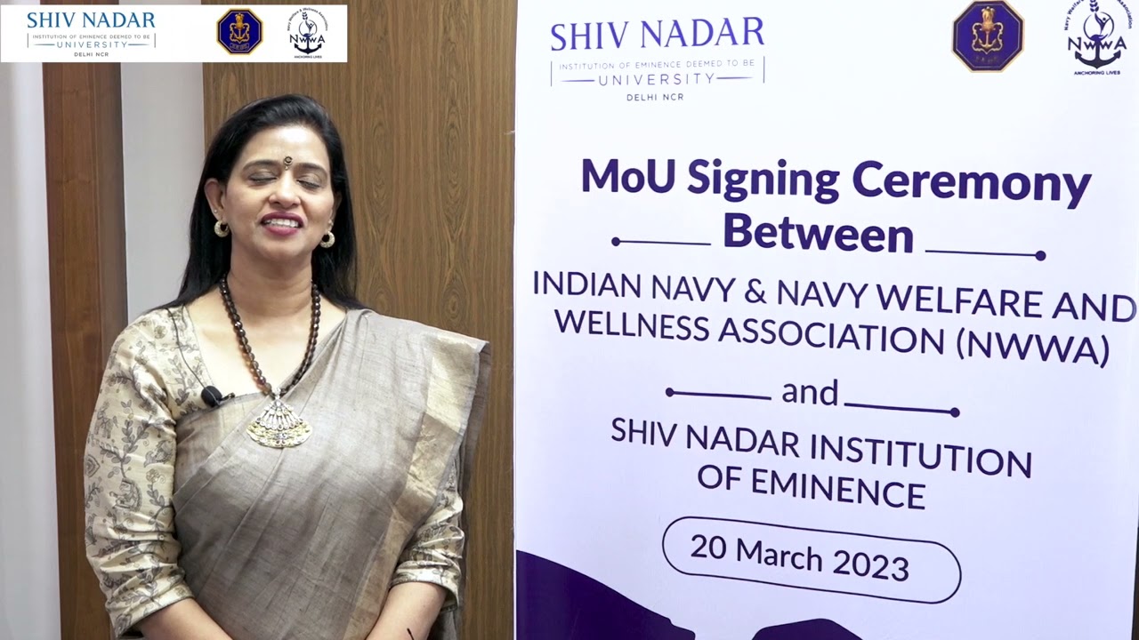 MoU signing ceremony between Shiv Nadar University and the NWWA