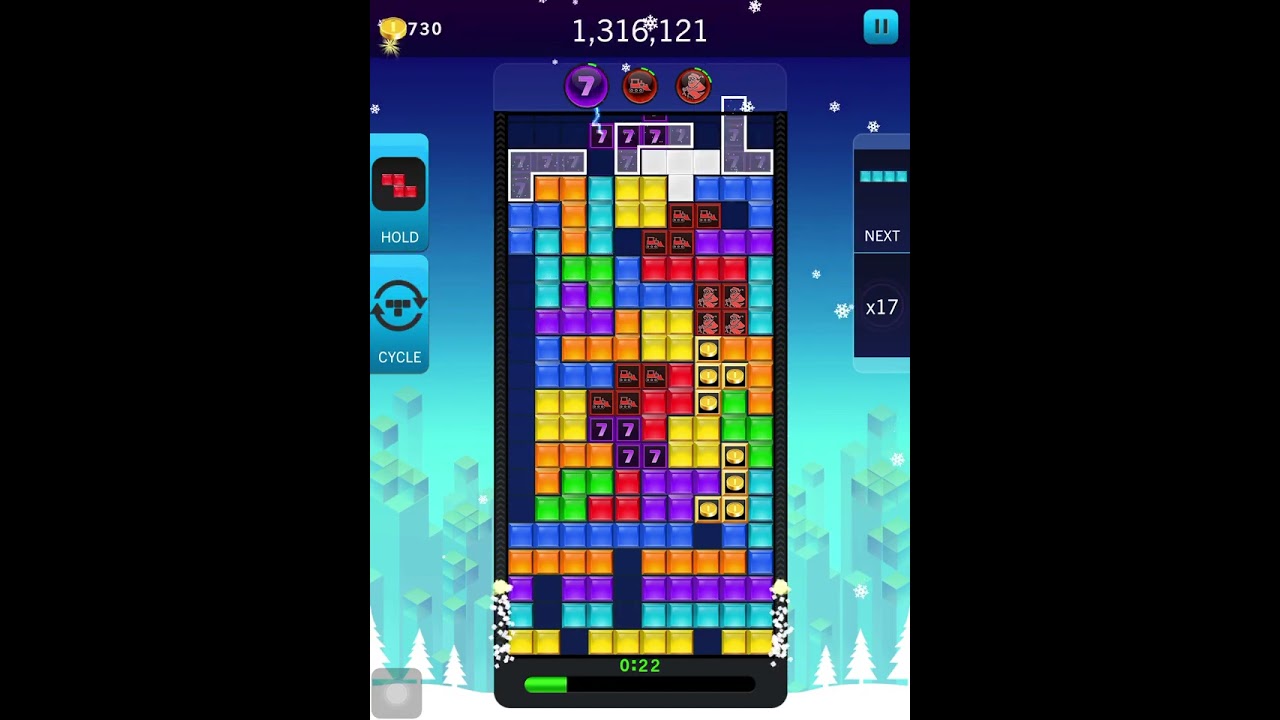 Tetris blitz | 5M record run (Super 7 lvl. 1 Bulldozer lvl. 2 Blitz’n lvl. 3) ft: gifting tree
