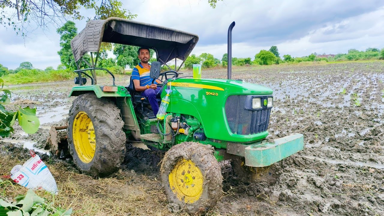 Johndeere 5042 44HP 6.5 फुट 54 ब्लड रोटावेटर माईलेज | Johndeere 5042 Mileage & Rotavoter Performance