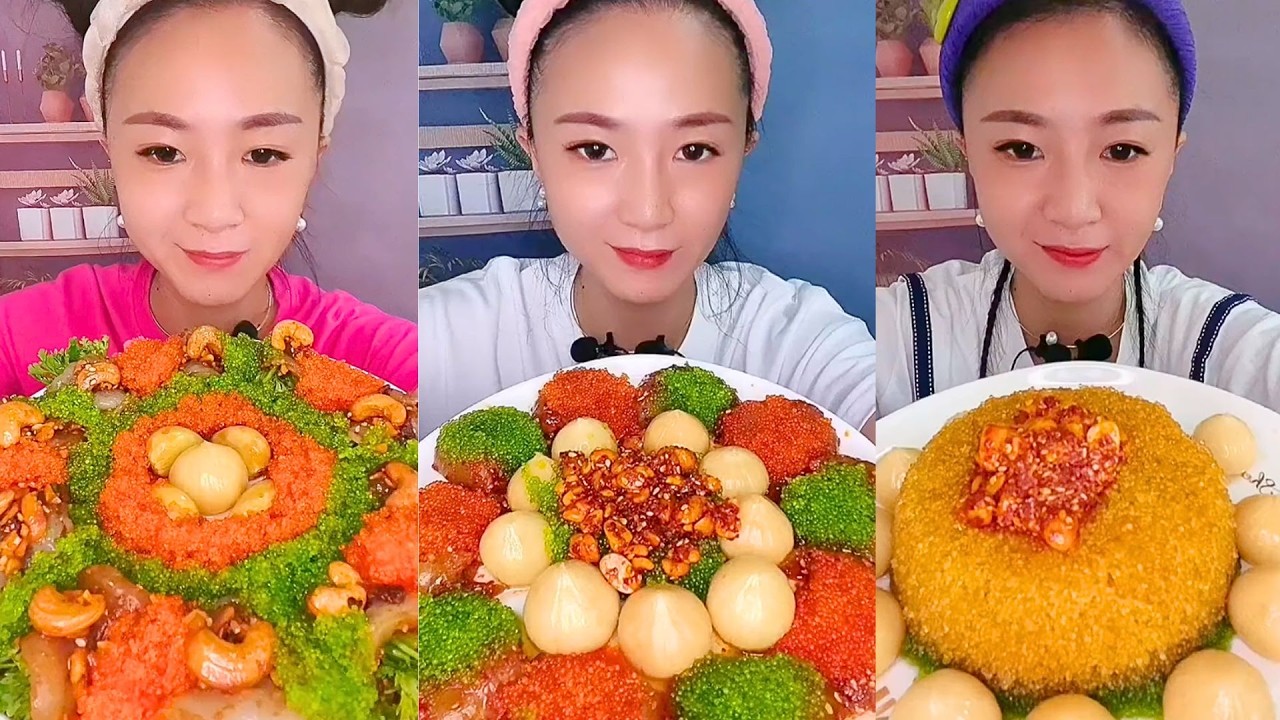Satisfying Eating Sounds with Colorful ASMR Crunchy Mukbang Compilation #281