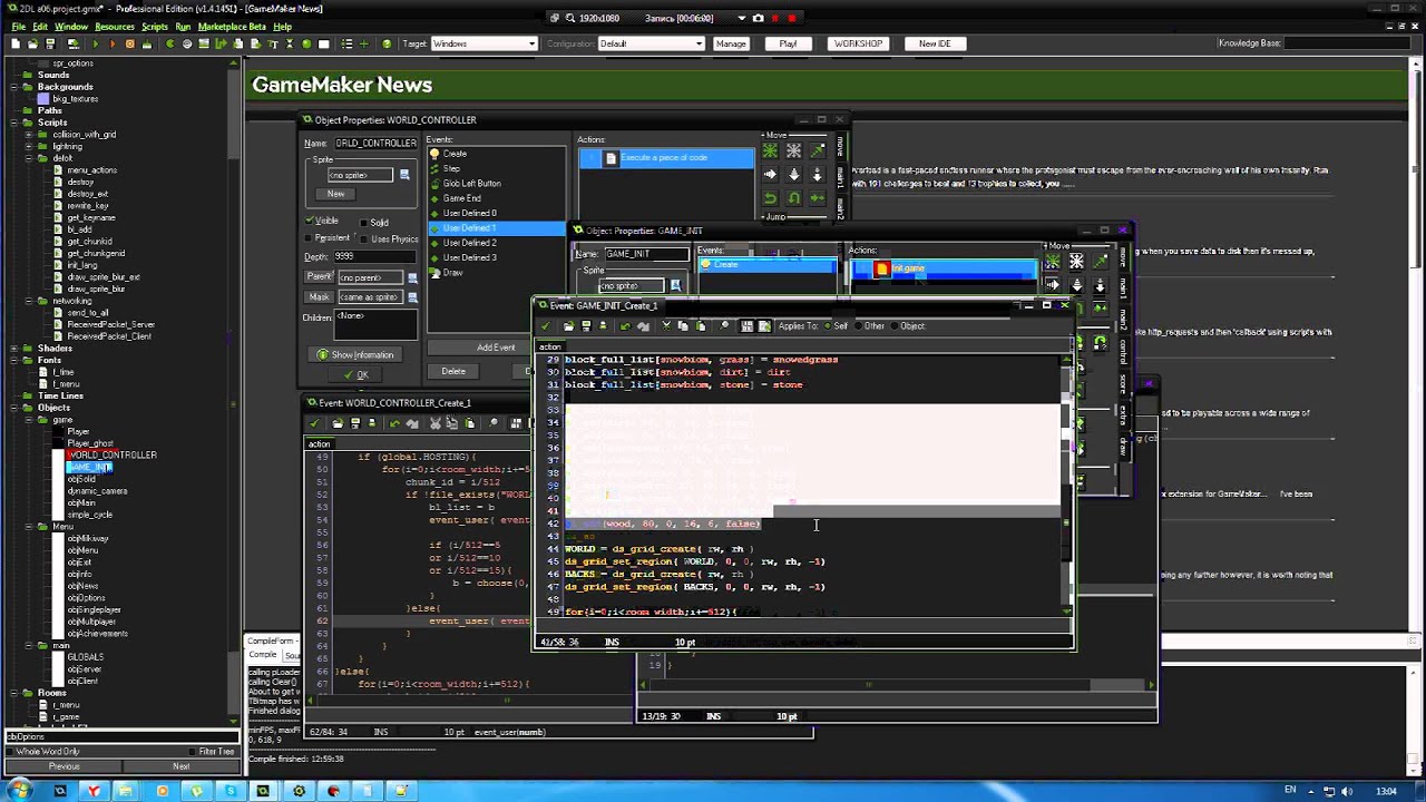 Game maker studio как сделать загрузку и сохранение мира основанного на ds grid