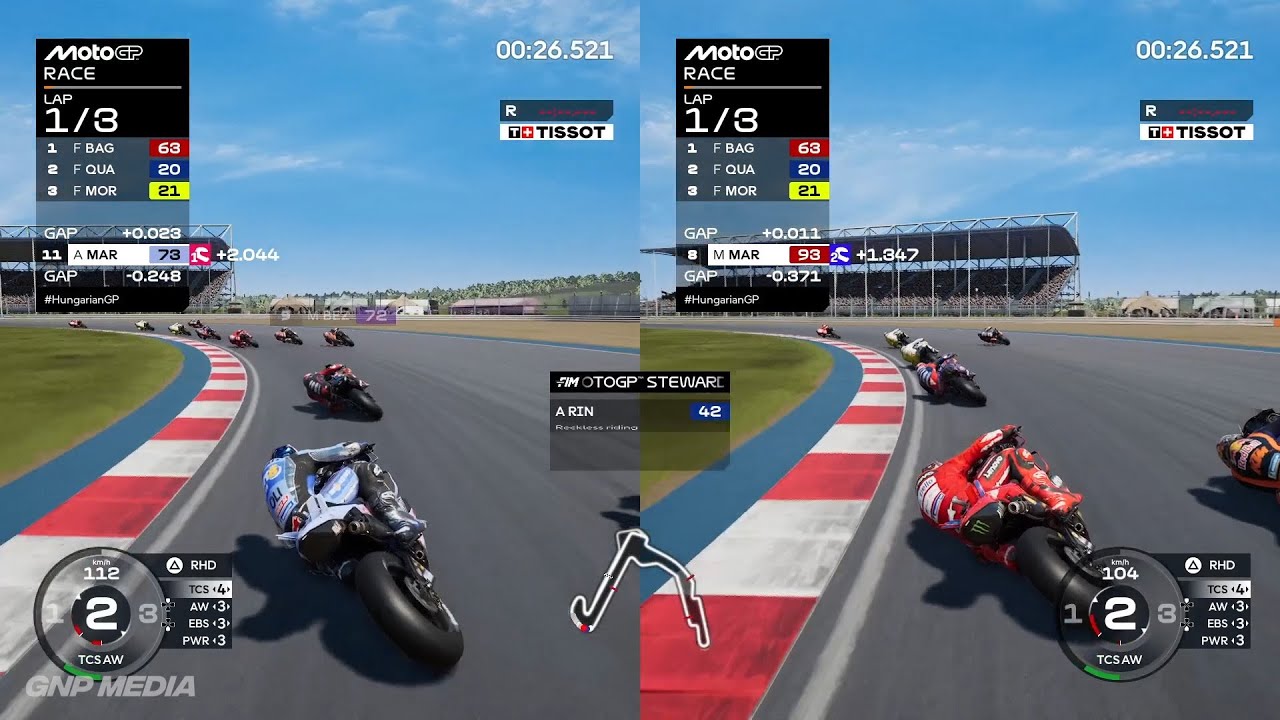 MotoGP 25 - Local Split-Screen - Balaton Park Circuit - Marc Marquez vs Alex Marquez - Gameplay