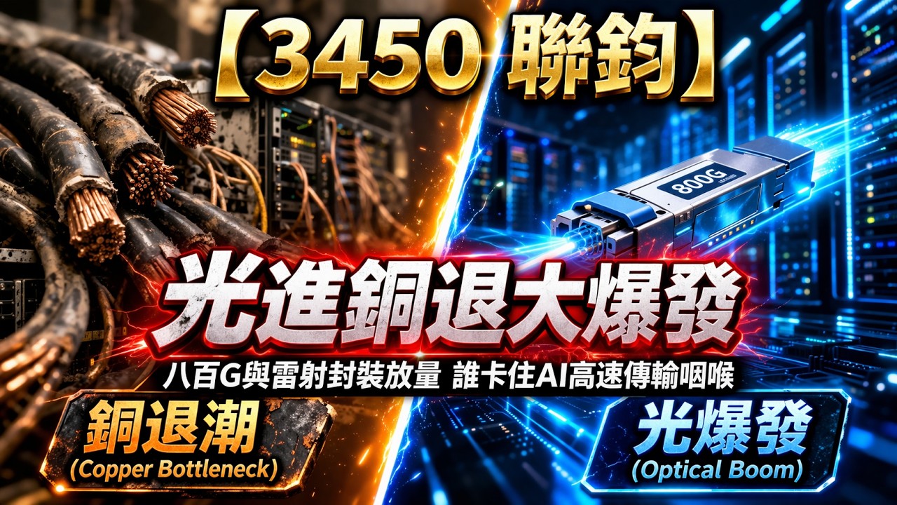 【聯鈞3450】當光進銅退成為定局，誰站上八百G與雷射封裝的關鍵節點