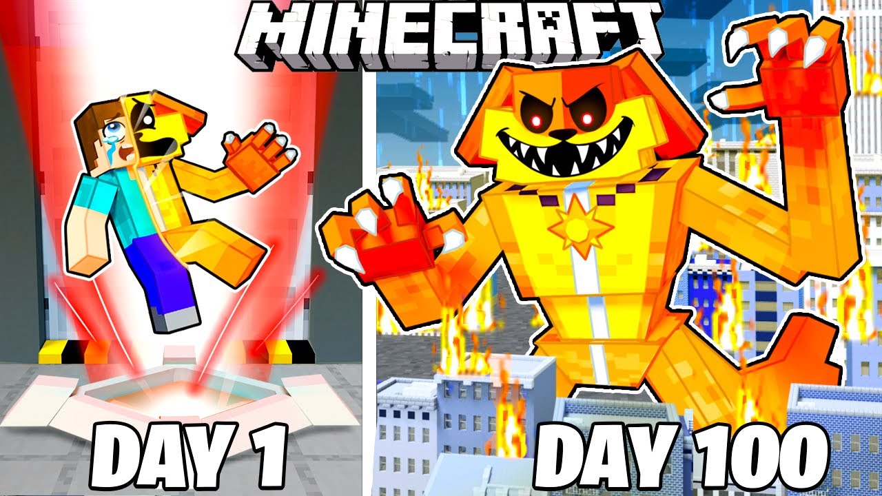 Я выжил 100 дней, играя за DOGDAY в HARDCORE Minecraft!