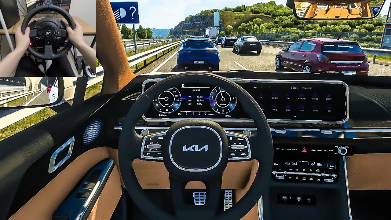 Euro Truck Simulator 2 - KIA Carnival 2022 | Traffic jam [Steering Wheel Gameplay]