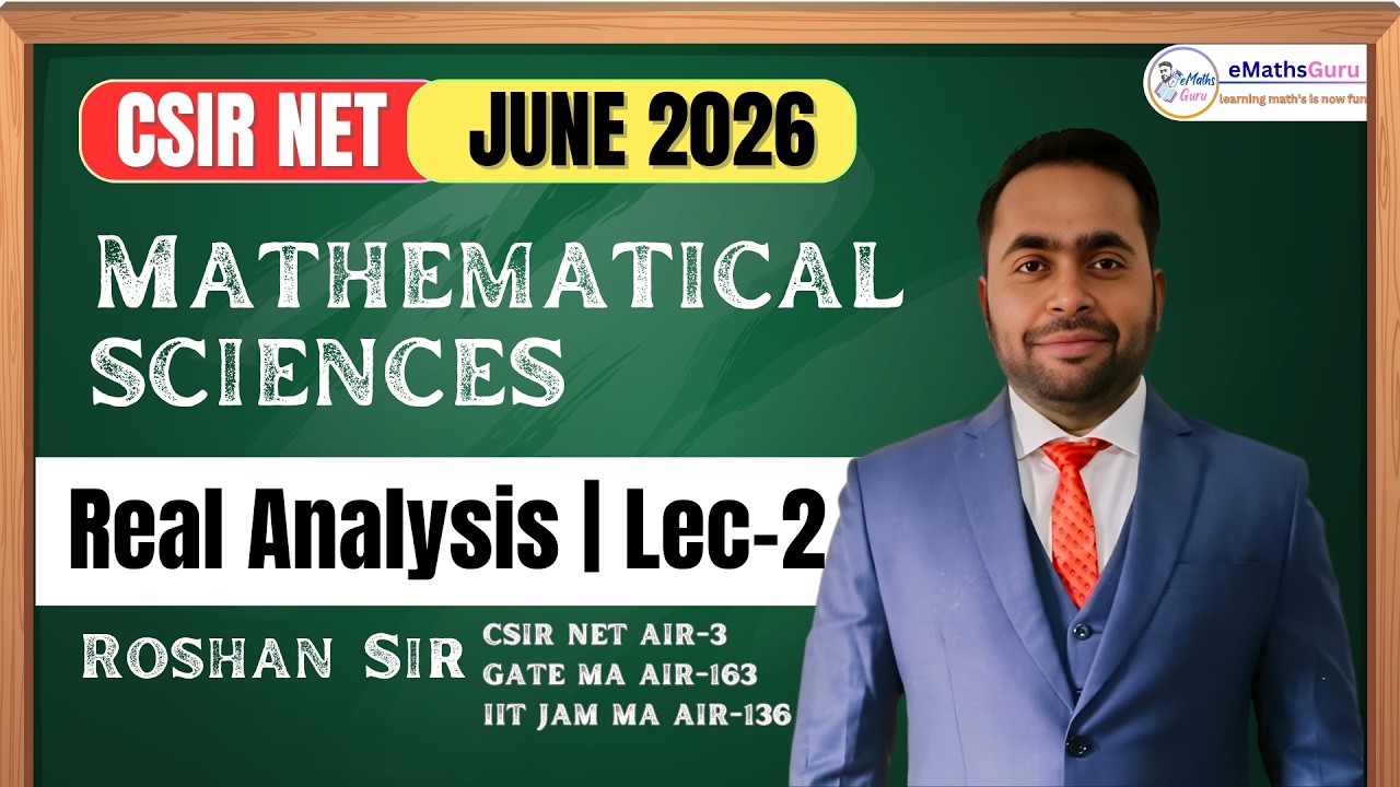 CSIR NET JUNE 2026 | MATHEMATICAL SCIENCES | REAL ANALYSIS | LEC 2