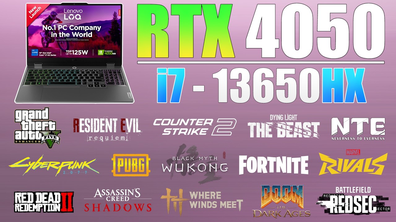 LENOVO LOQ RTX 4050 + i7-13650HX in 2026 &ndash; Worth Buying? (16 Games Tested)