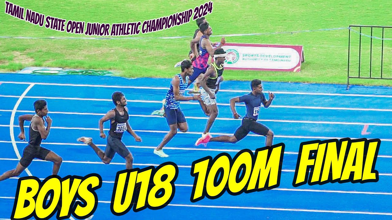 100m sprint Boys U18 || 36th Tamil Nadu State Open Junior Athletics Championship 2024