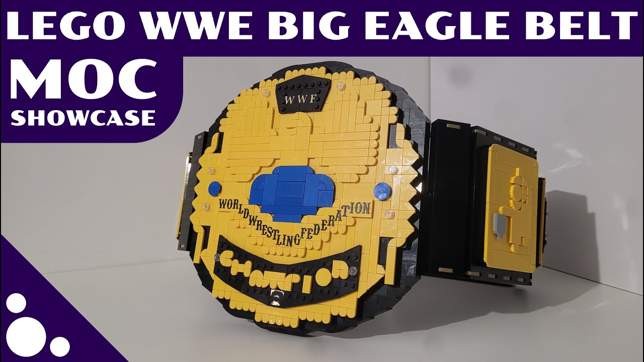 Выставка самодельных моделей пояса WWE «Большой Орел» из Lego.