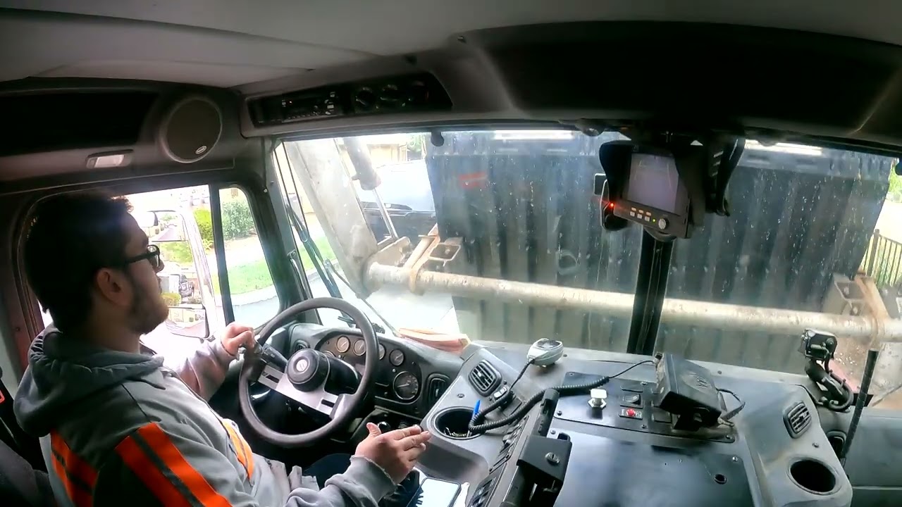 In Cab POV Front Load Garbage Truck/ The Return P.2
