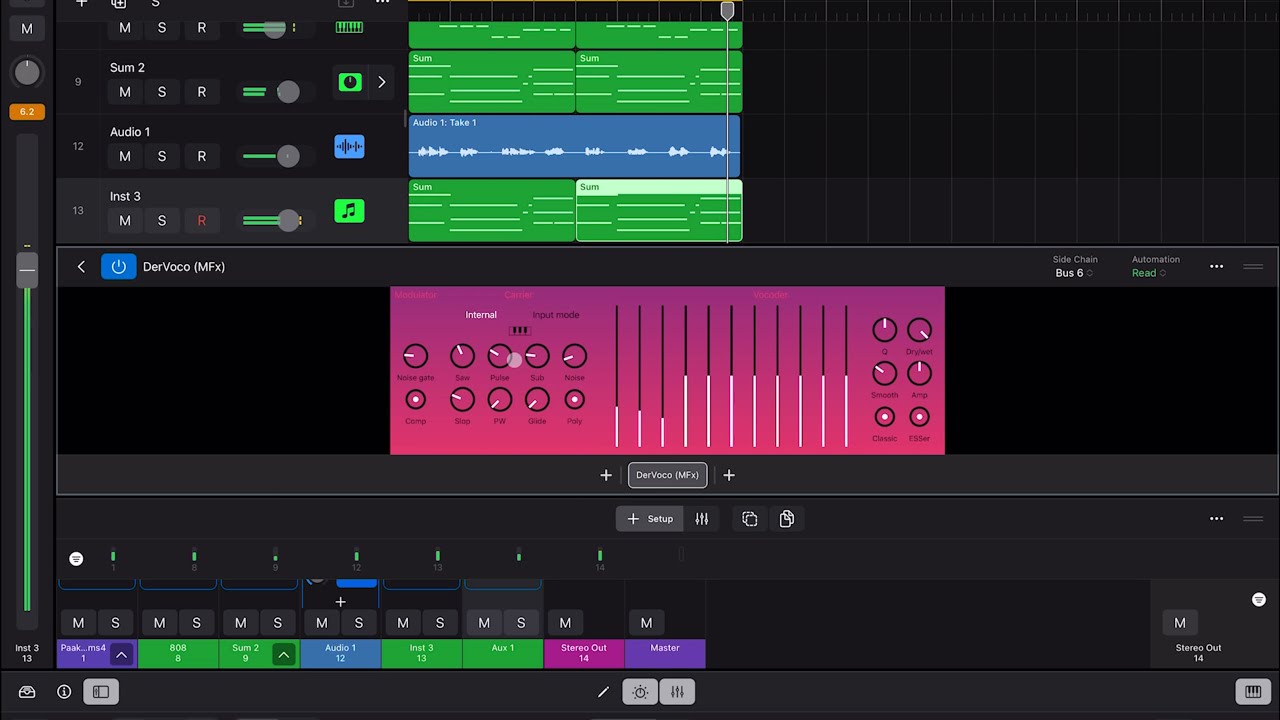 Logic Pro iPad - Midi to Vocoder