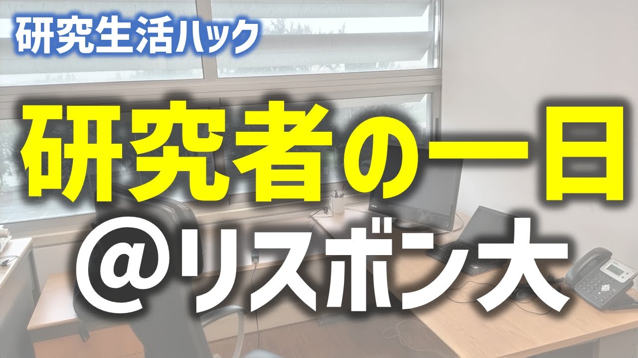 研究者の1日　リスボン大学編【研究生活ハック】