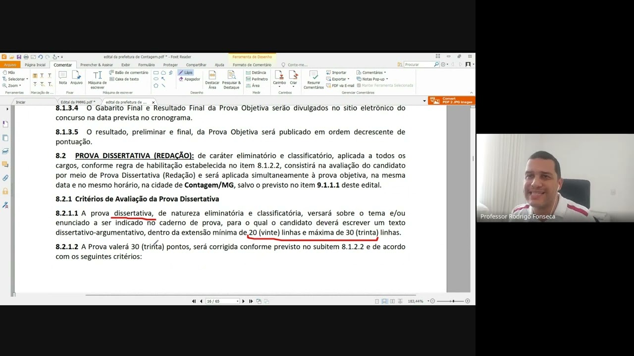 ANÁLISE DO EDITAL DE CONTAGEM- BANCA CEFET