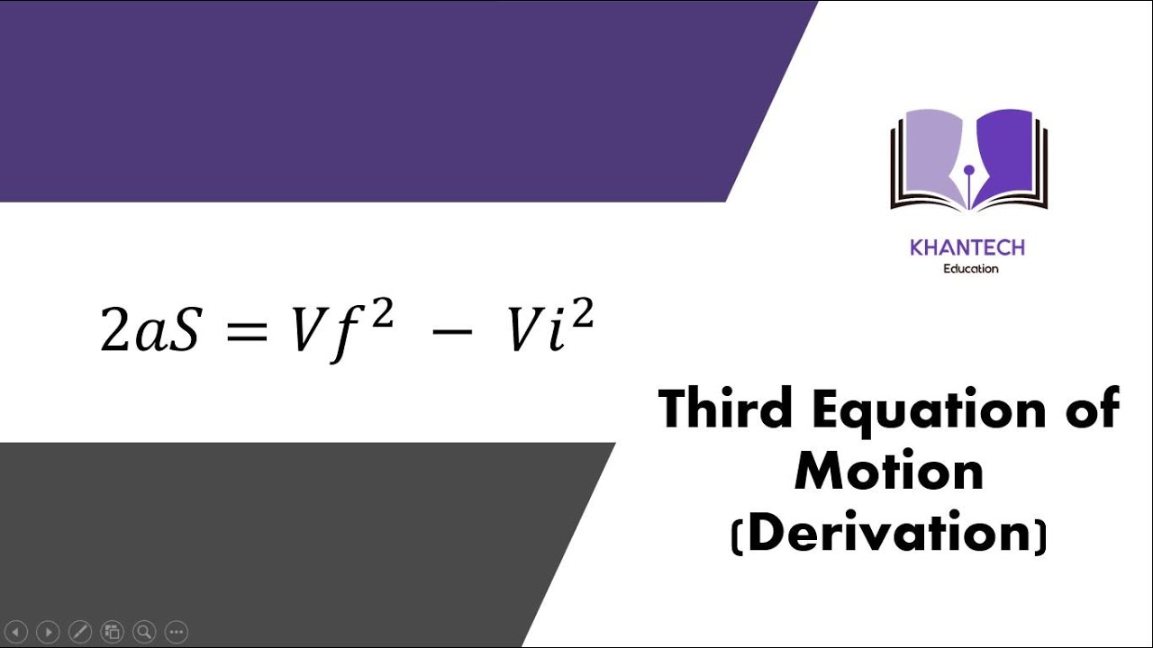 Physics | Derivation of Third Equation of Motion (2as=Vf^2-Vi^2)