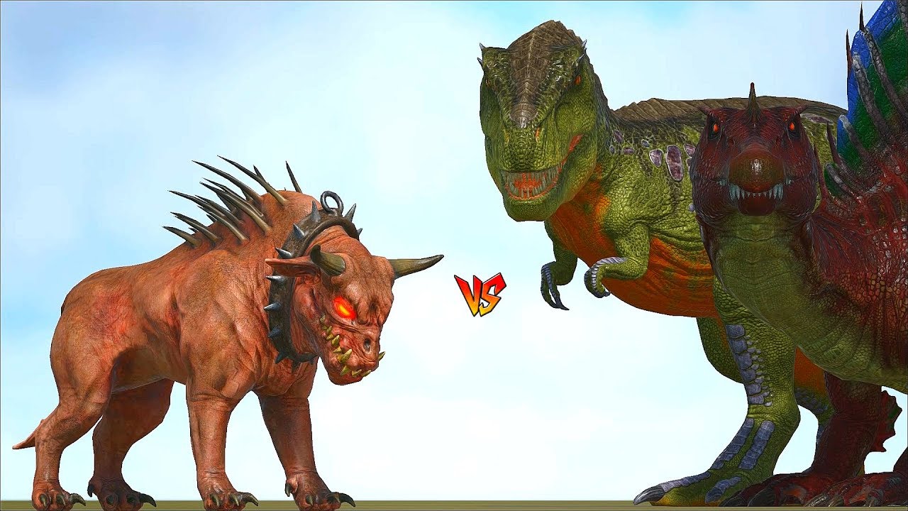 Ark Survival - HELLHOUND vs SPINO/TREX and more [Ep.343]