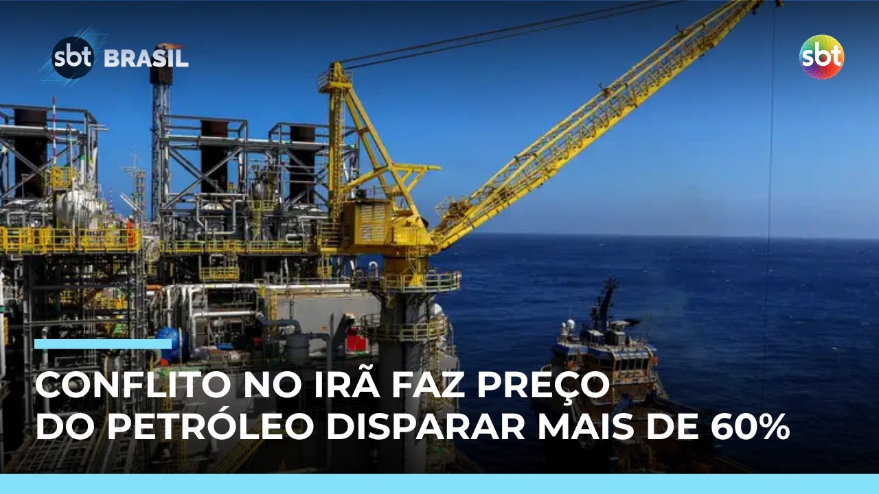 Conflito no Ir&atilde; fecha Estreito de Ormuz e pre&ccedil;o do petr&oacute;leo dispara mais de 60% | #SBTBrasil