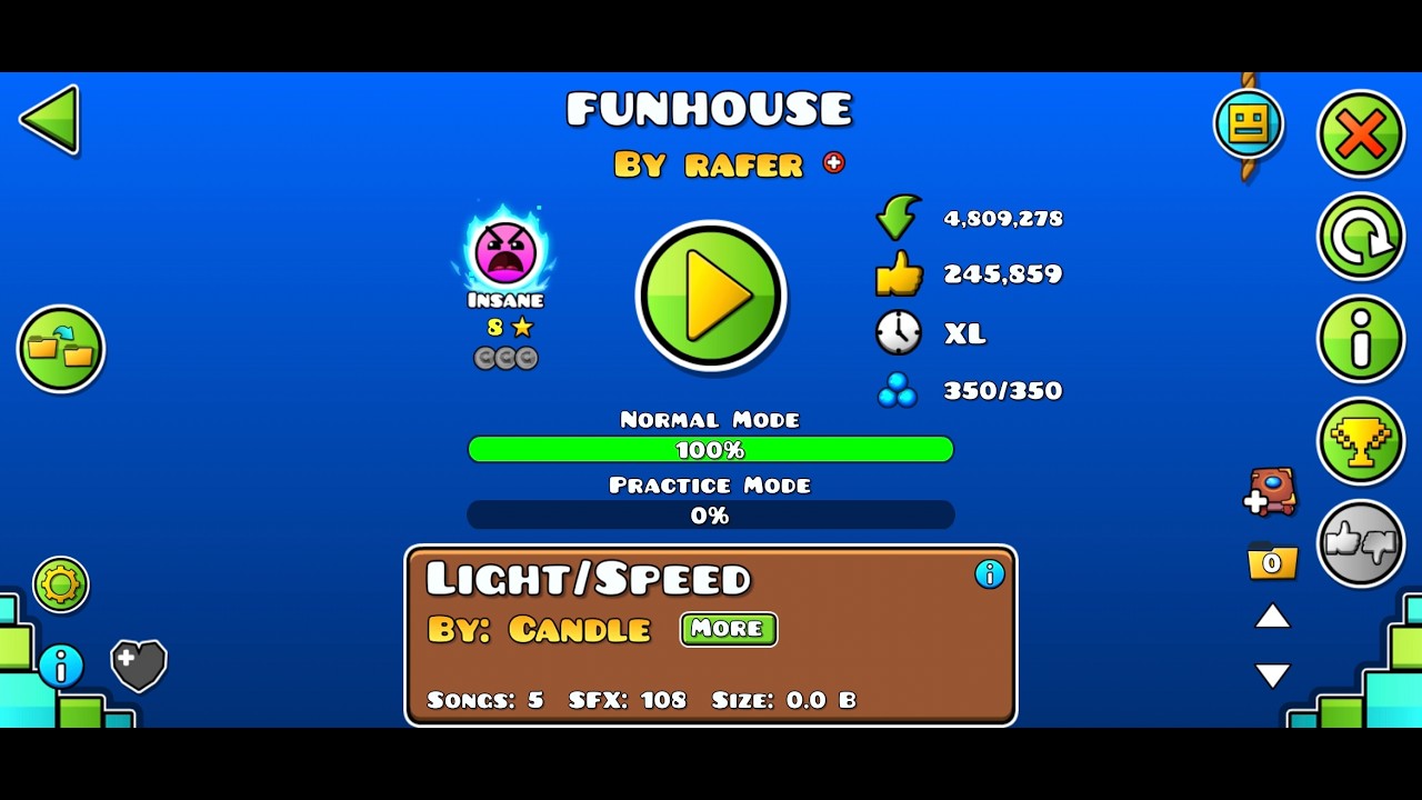 Funhouse full level by Rafer on gd (sorry for a little lag, i was playing on my phone)