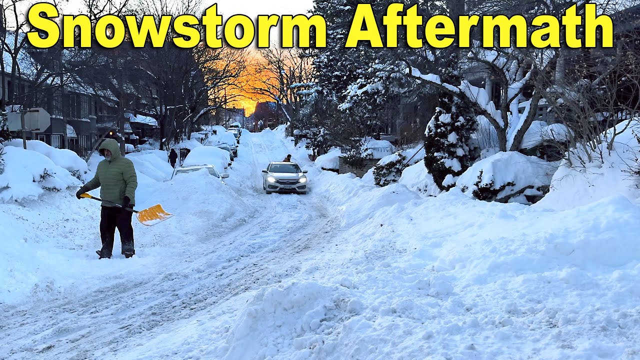 Toronto Snowstorm Aftermath ❄️ One Day After the Major Winter Storm