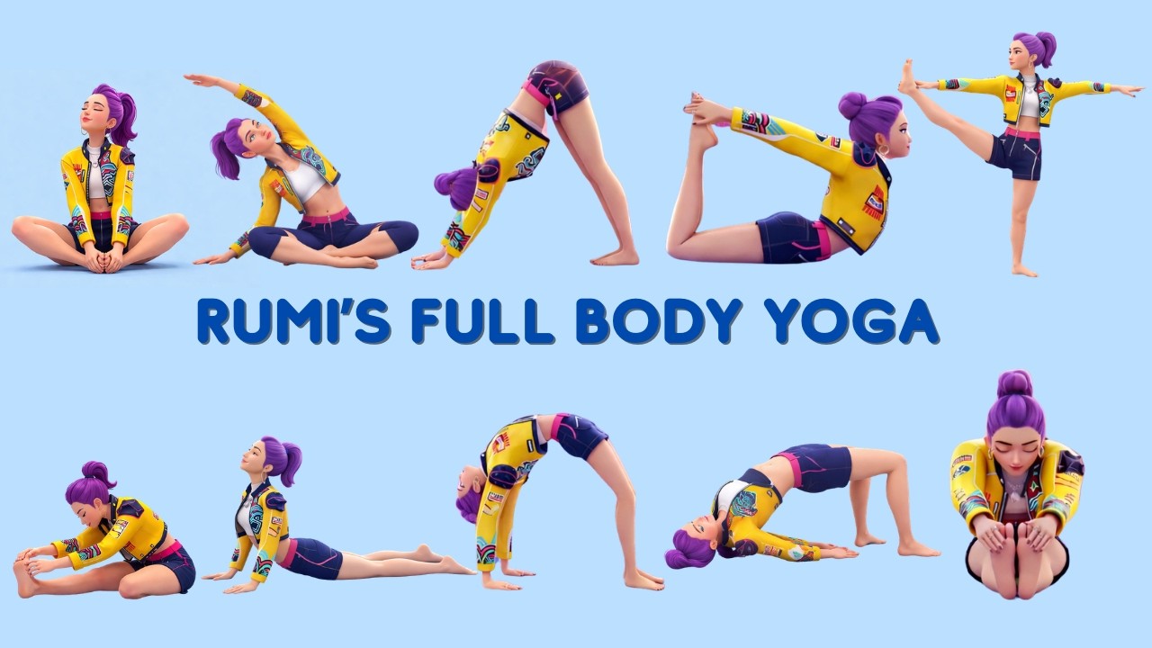 Full Body Yoga with Rumi | Kids Yoga Routine for Health & Flexibility |  KPop Demon Hunters Inspired