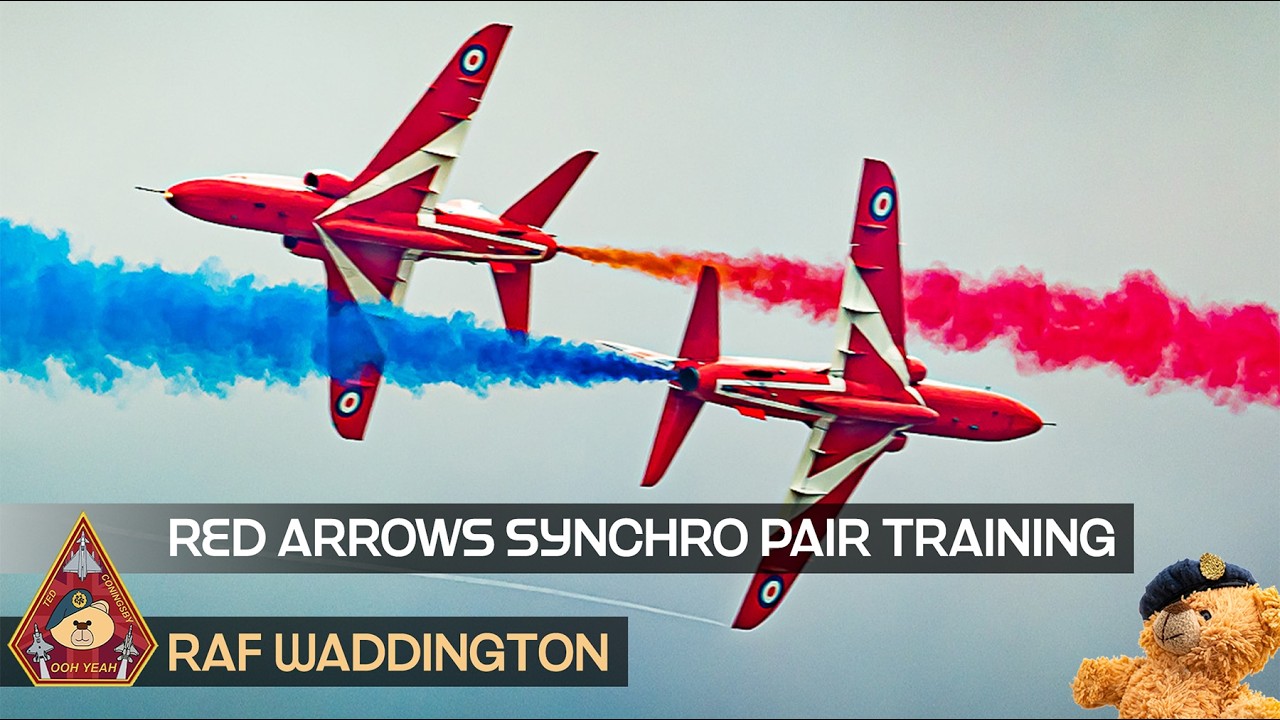 RED ARROWS WINTER TRAINING SESSIONS FOR 2026 SEASON SYNCHRO PAIR & HANNA BREAK • RAF WADDINGTON