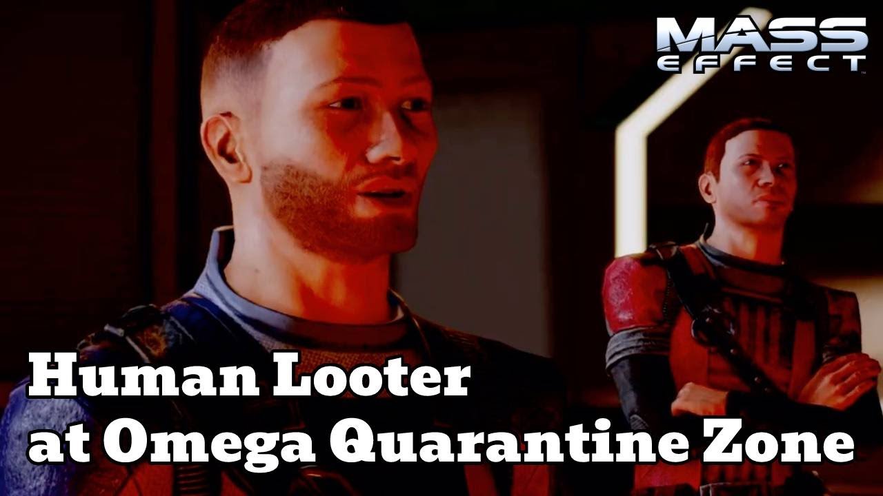 Human Looter at Omega Quarantine Zone in Mass Effect 2