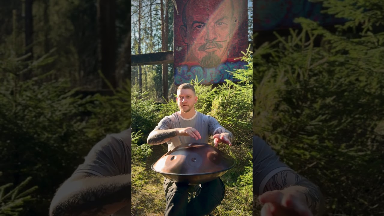 Even like this &mdash; music against the backdrop of Soviet artifacts #ханг  #meditationmusic  #handpan