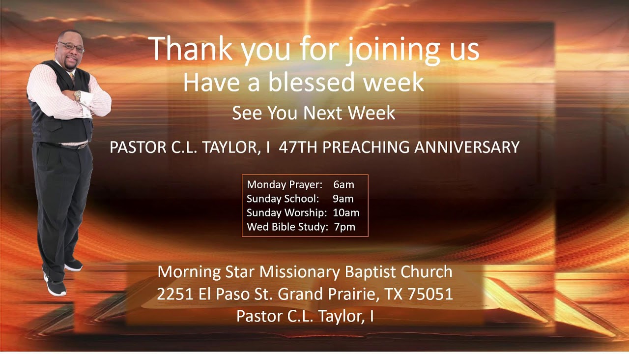Welcome To MSMBC Sunday Morning Worship Service