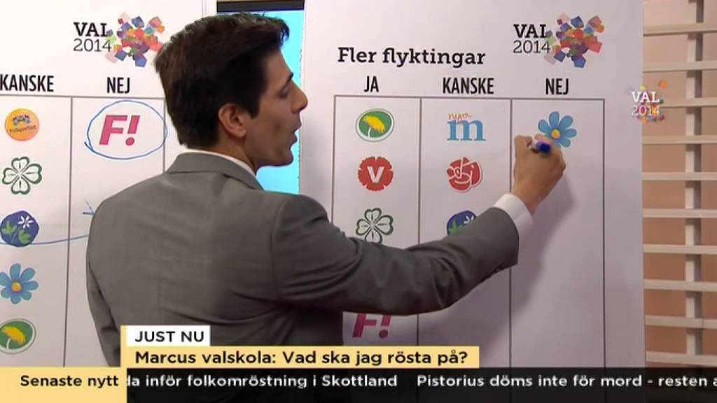 Marcus Oscarssons guide till vilket parti du ska rösta på - Nyhetsmorgon (TV4)
