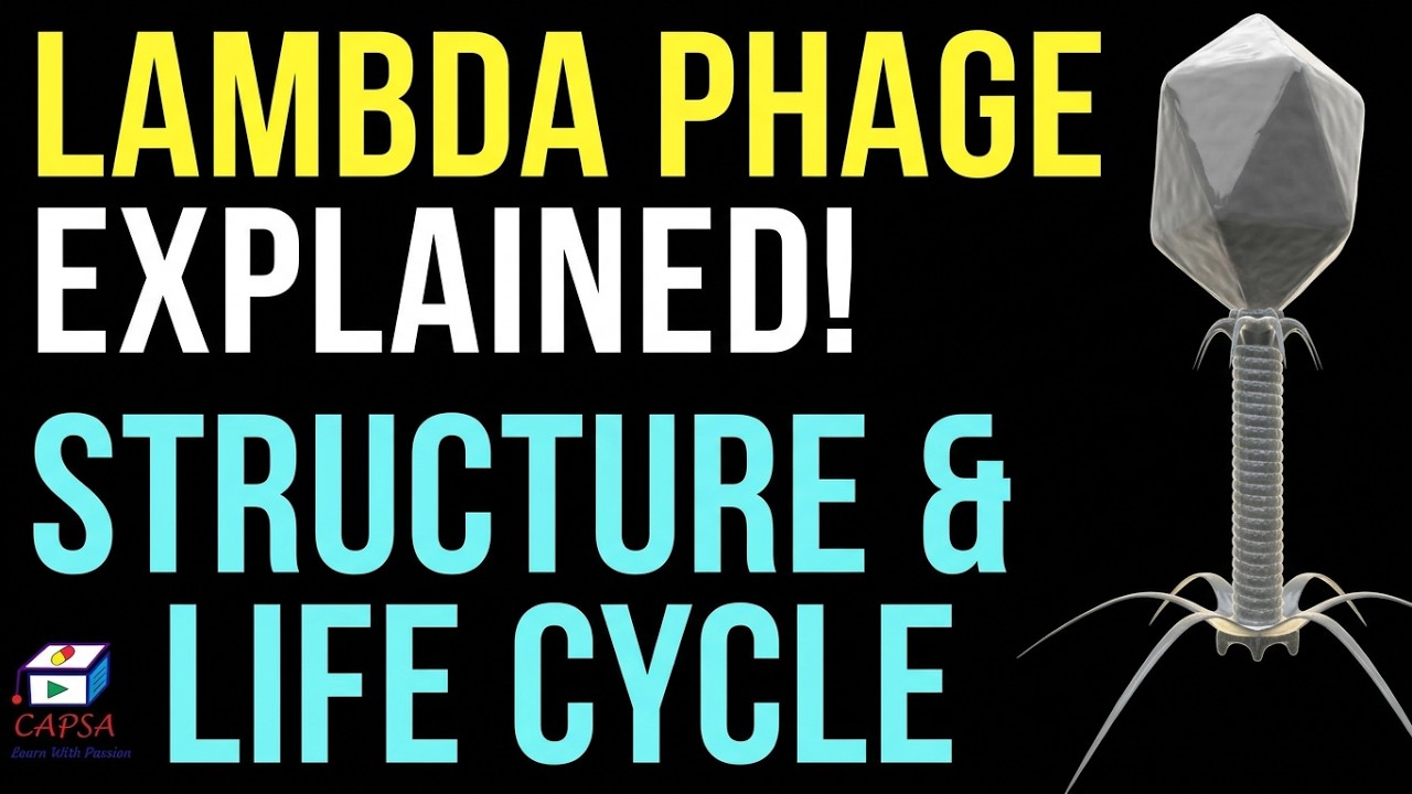 Lambda Phage Structure & Multiplication | Lytic & Lysogenic Cycle Explained | Bacteriophage Biology