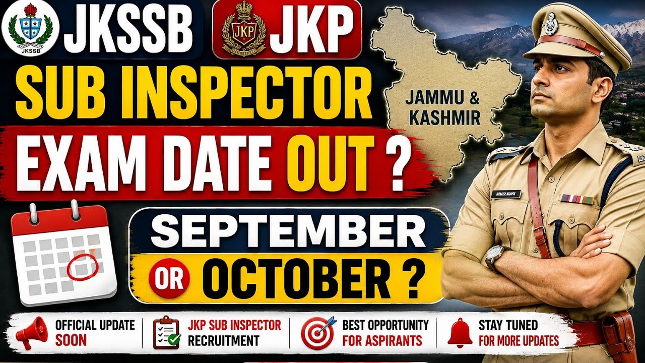 JKSSB FAA Exam Update 2026 JKP Sub Inspector Exam Date 2026 Out? 😱 September OR October #jkssb