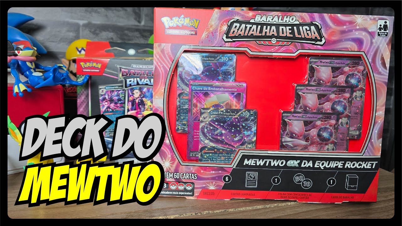 BARALHO BATALHA de LIGA MEWTWO EX da EQUIPE ROCKET + DICAS para MELHORAR o DECK | CARTAS POK&Eacute;MON TCG