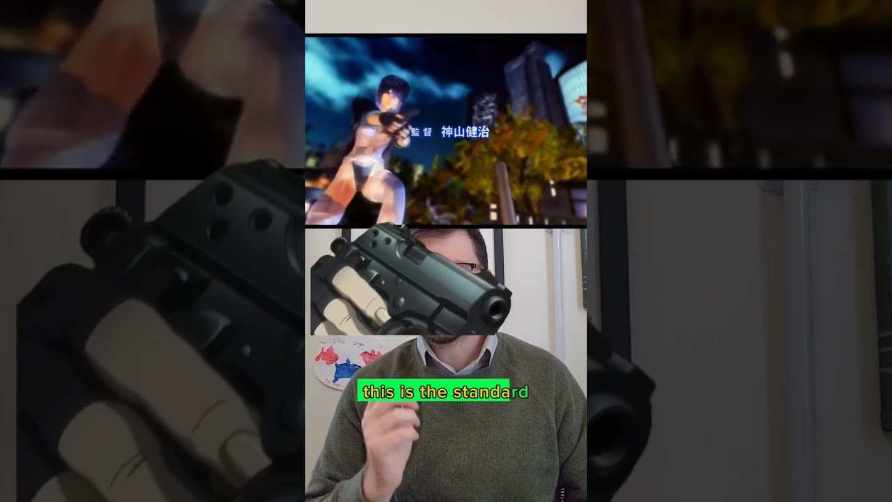 Ghost in the Shell 5.45x18 pistol. Really weak for cyborg cops. #anime #cyberpunk