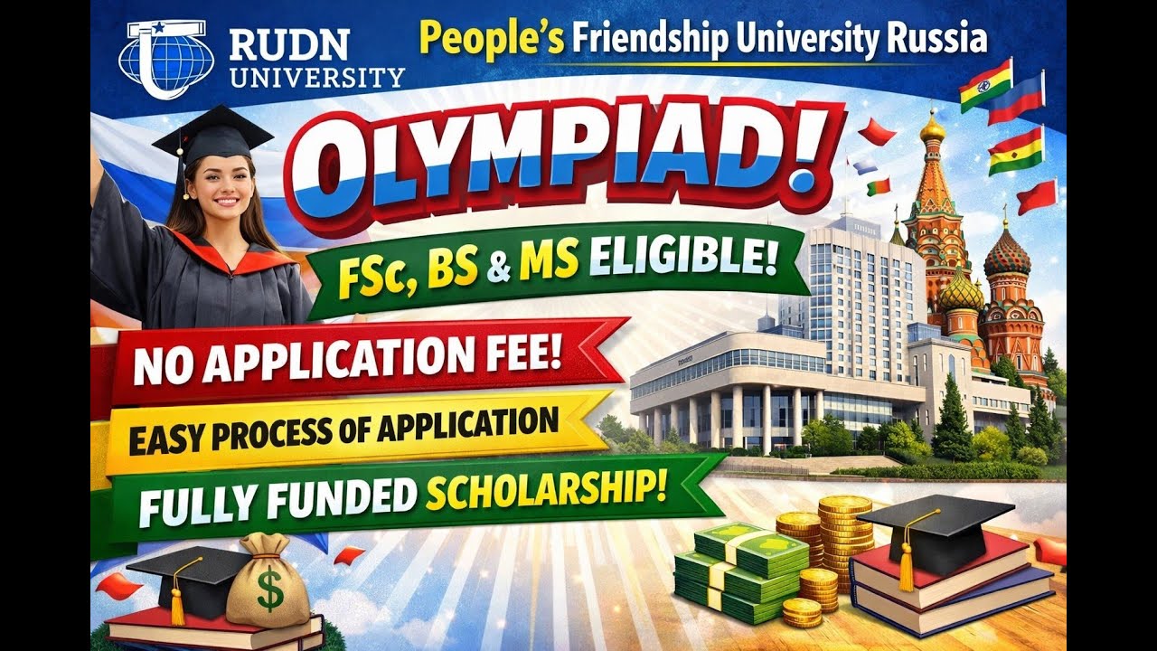 RUDN University Russia Olympiad 2026 🇷🇺 | Fully Funded Scholarship | FSC, BS & MS Eligible