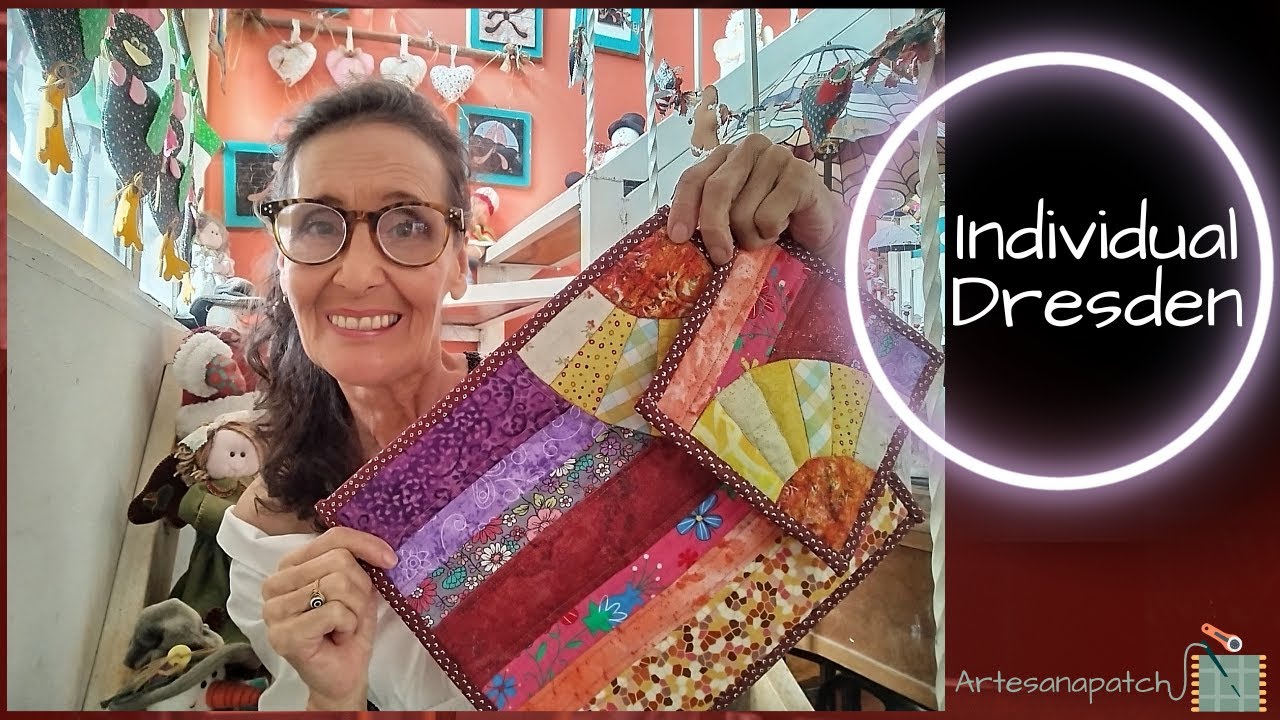 Cómo hacer un Individual Dresden con Retazos Patchwork y Quilting Manualidades en Tela